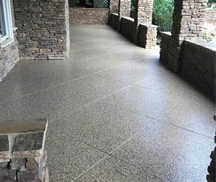 Full Flake Epoxy Flooring Exterior