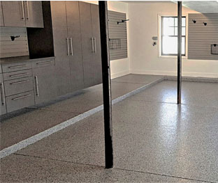 Full Flake Epoxy Flooring Garages